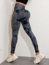 Home Tie Dye Leggings with Seamless Gym Design and Push-Up Effect - Himpall